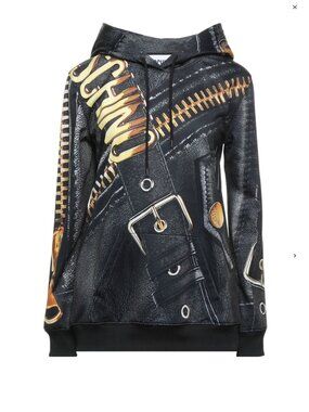 Moschino Black Hoodie Slim Fit US Size 6 - NWOT